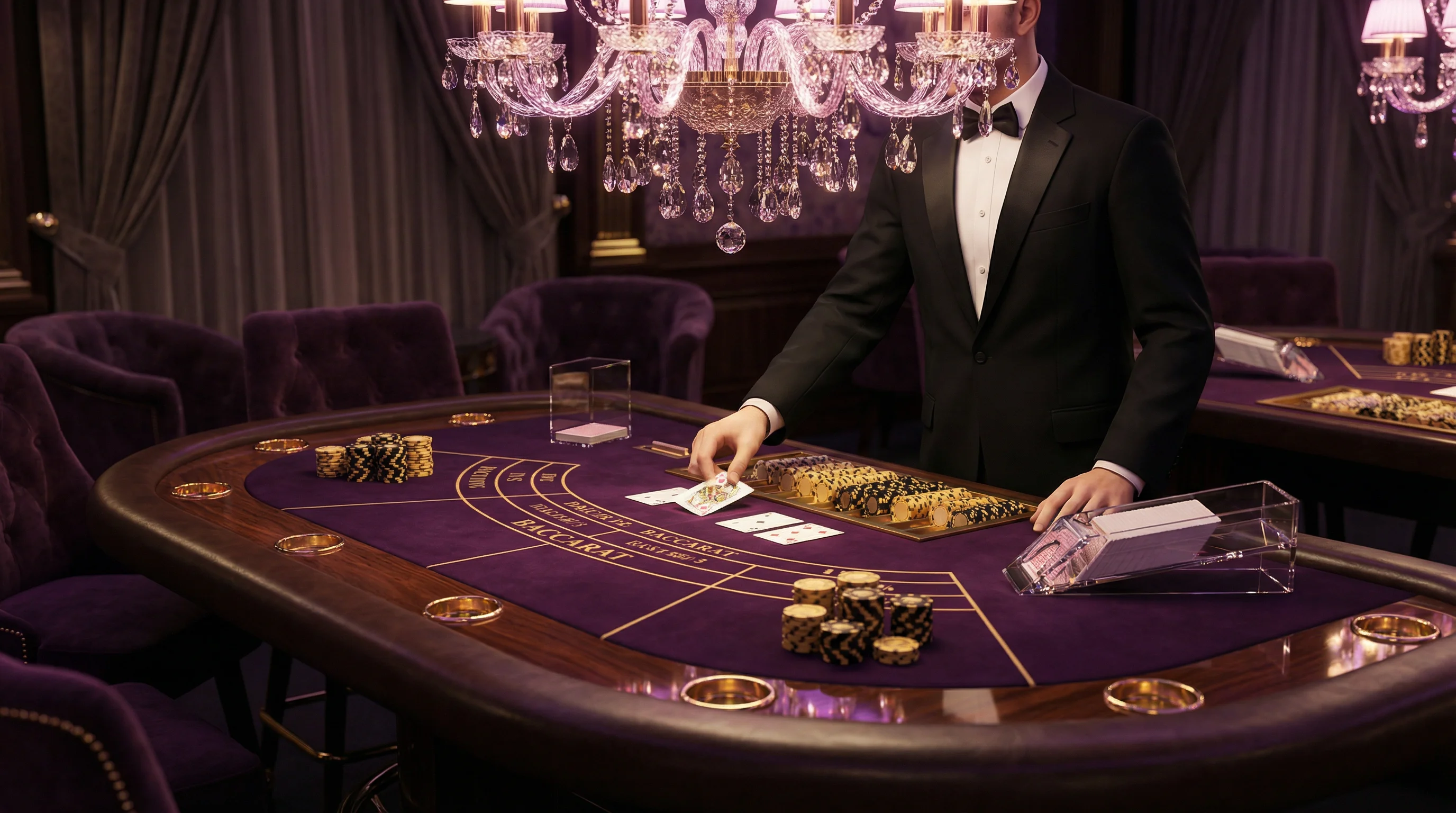 Mesa de Bacará VIP no cassino online 879bet